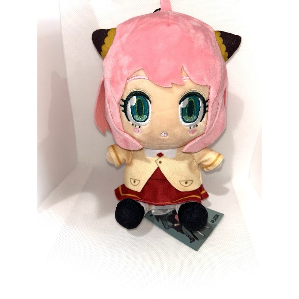 Spy X Family Anya Forger Plush 8" Great Eastern Pink Hair Sitting Stuffed Figure